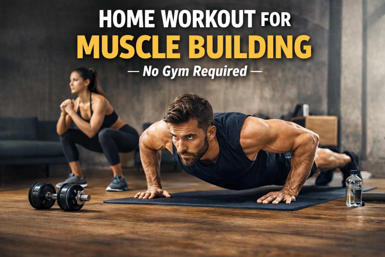 home workout for muscle building without gym